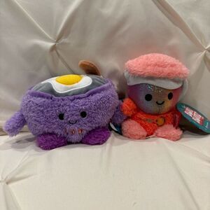 BumBumz Kitchen Blender Bonnie and Pan Pixi Plushies Set 4.5” NWT